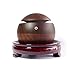 130ML Wood Grain USB 5V Aroma Essential Oil Diffuser Ultrasonic Cool Mist Humidifier Air Purifier Color Change LED Night light for Office Home ,With Solid Wood Stand (ROUND STAND-A TYPE)