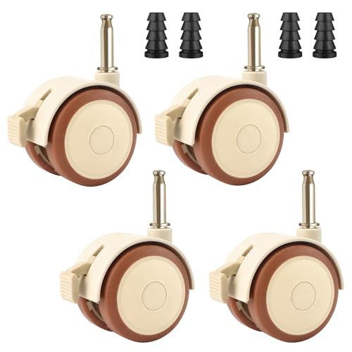 4 Pièces Roulettes pour Lit d'Enfant Pivotantes, Roulettes Pivotantes, pour Petits Canapés, Berceaux, Poussettes, Chaises