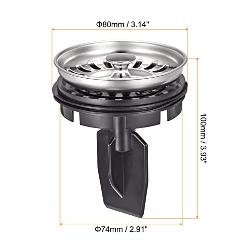 Tapa para colador de desechos MECCANIXITY acero inoxidable 3.14 in miniatura 2