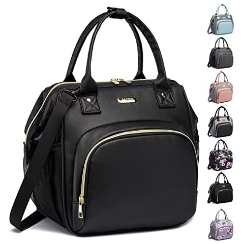 Lunch bags Insulated Lunch Box for Women, 3 Carrying Way Large Tote Bag,Leakproof Reusable Cooler Backpack with Adjustable Shoulder Strap for School Office Picnic Beach Cover