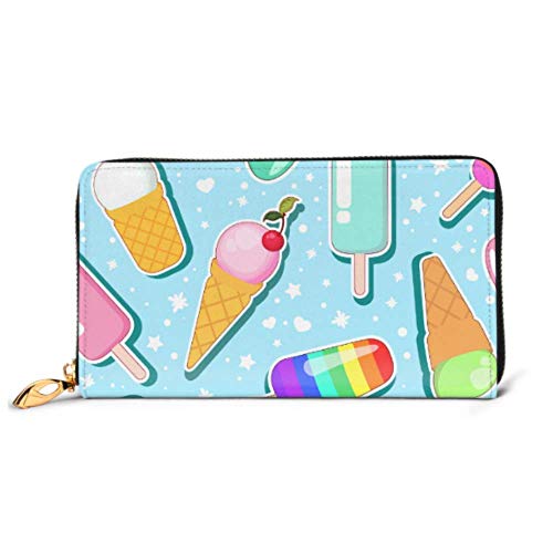 Preisvergleich Produktbild JHGFG Mode Handtasche Reißverschluss Brieftasche EIS Muster Telefon Kupplung Geldbörse Abendkupplung Blockieren Leder Brieftasche Multi Card Organizer