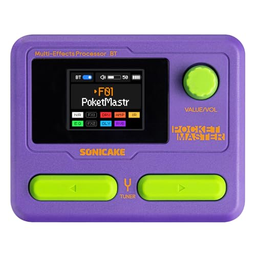 SONICAKE Pedal de guitarra multiefectos 9 Módulos de efectos 100