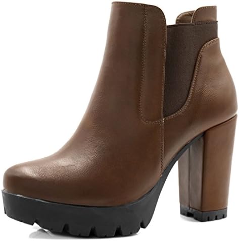 Allegra KWomen's Chunky High Heel Platform Ankle Boots