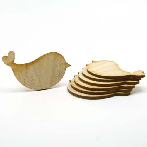 Mylittlewoodshop Pkg Of 6 - Love Bird - 3 Inches By 2 Inches And 1/8 Inch Thick Unfinished Wood (Lc-Bird01-6) #TOP4