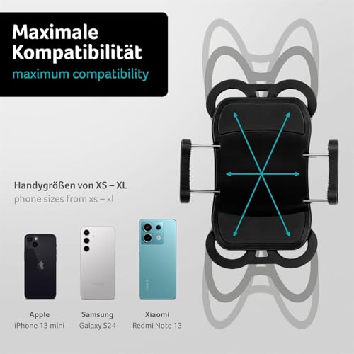 Support guidon vélo ONEFLOW pour Cubot avec fixation rapide et rotation complète Noir