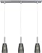 Carte 3 Light Pendant Finish / Height / Glass / Bulb Type: Satin Nickel / 11" / Black Zebra / LED