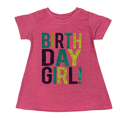 Image of SoRock Birthday Girl Shirt Toddler Kids Glitter