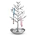 Salmue Fashion Jewelry Display Stand Money Tree Earrings Necklace Hanging Jewelry Display Storage Tools(Antique Sliver)