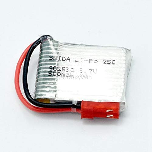 Miniatura 5 de 3.7V 1S 500mAh 25C LiPO batería JST enchufe para mini tamaño FPV Drone RC Quadcopter modelo avión