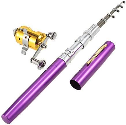 LIXIANGNAN Mini Portable Pocket Fish Rod Pen Aluminum Alloy Fishing Rod Pole Reel Combos