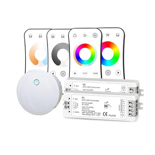 Contrôle par application et télécommande pour variateur LED RGBW polychrome