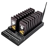 Retekess T111呼び出しベルワイヤレス 呼び出し ベル 呼び出しベル ワイヤレス 20ポケベル LEDで点滅するリマインダモード 無線ページングシステム フードコート 病院 居酒屋 飲食店 歯科医院用