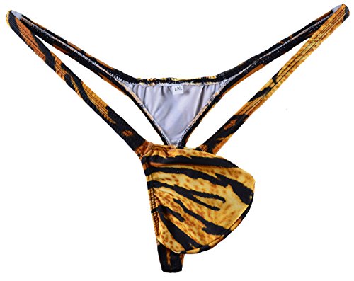 JJPOUCH JJP1008 Herren G-String Tanga mit T-Back Bikini Tiger, Brauner Tiger, L-XL Cover