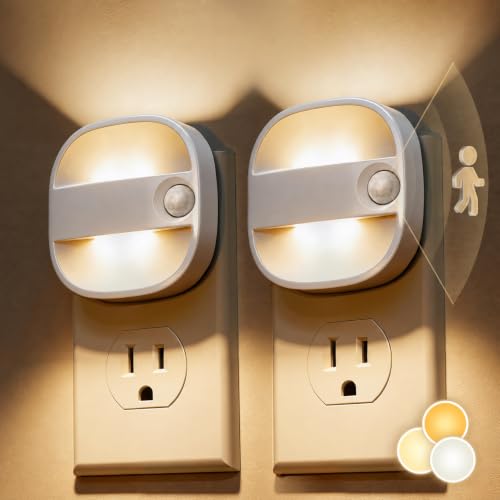 Image of L LOHAS LED Motion Sensor Night Light, Plug in Night Light, 3CCT 2 Pack