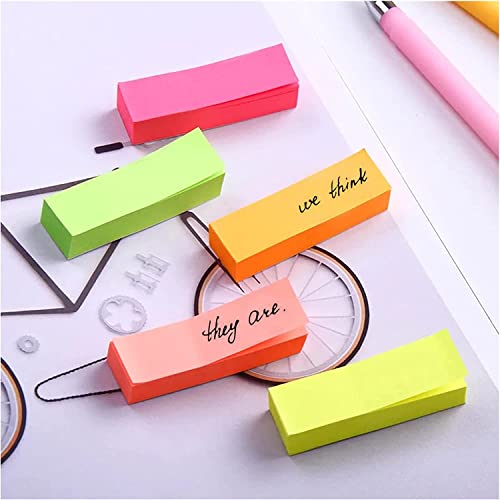 Farbige Haftnotizen, 1600 Blatt Selbstklebende Haftnotizzettel, Super Sticky Notes, Farbig Notizblöck für Büro Schule Zuhause(8 Farben, 76 x 16 mm)