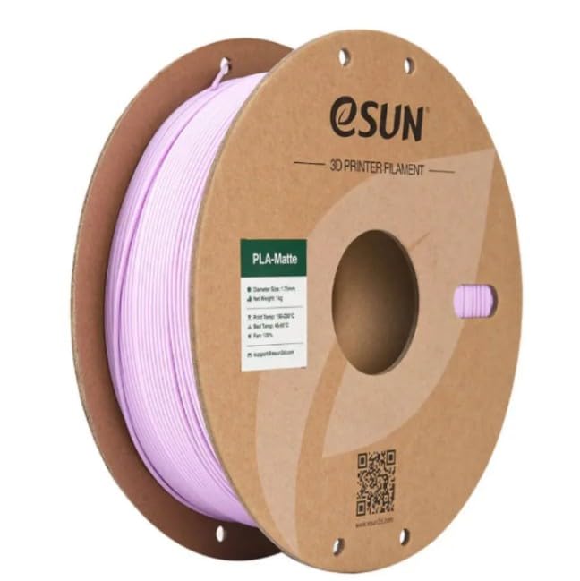 eSUN 1.75mm Matte PLA Filament, 1KG Spool, Lilac, 3D Printing Filament for 3D Printers