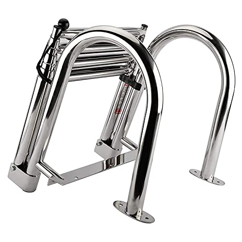 Escalera para piscina plegable acero inoxidable 4 peldaños miniatura 7