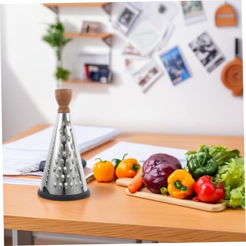Rallador de Queso de Acero Inoxidable con Mango de Madera miniatura 5