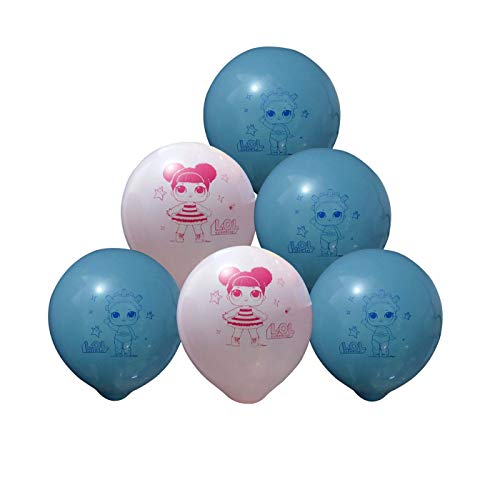 Balao R515 N09 Azul/rosa Boneca Lol - Pacote Com 25 Un Regina Azul/ Rosa