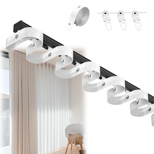 ROFBIHG �Ռ� �Ԏd�؂� �J�[�e�����[�� �A���~���ό` �i�m���ԃX���[�Y�X���C�h �ǎ�t�Z�b�g �É� �����p �Ɩ��p �J�[�e�����[�� �A�q�������⃊�r���O�̎Ռ��J�[�e���ɍœK�Ȏ�t�ȒP�ȃ��[��(�t�����X,270cm(8.8FT))