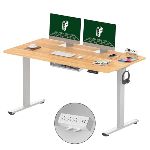FLEXISPOT EN2 Electric Height Adjustable Desk 55 x 28'' Whole-Pie...