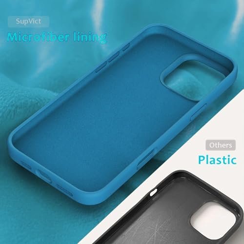 Image of FIRST MART Silicone Back Case for iPhone 16 Pro, Soft-Touch Phone Back Cover for Apple iPhone 16 Pro - Blue