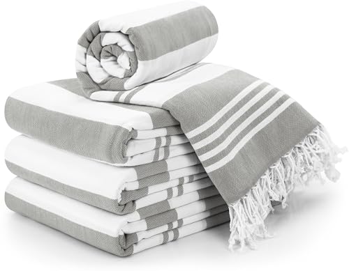 Utopia Towels 4 Pack Turkish Beach Towel, 40 by 72...