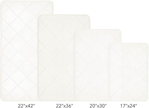 Vista 24 de Home Dynamix Capri Haven - Tapete de baño de espuma viscoelástica, lavable a máquina, gris claro, 20 x 30 pulgadas