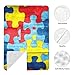 Colorful Autism Awareness Puzzle Baby Car Seat Cover & Nursing Cover - Breathable Stretch Multi-Use Cover for Breastfeeding, Stroller Sunshade & Infant Carrier