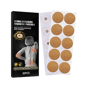 50 Piece Magnetic Acupressure Patches, 600 Gaussian, Magnetic Patch for Pain Relief, for Body Sticker, Relaxation Pain Relief Magnets Acupressure Magnet Acupressure Magnetic Plaster for Knee