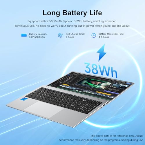 Image of Windows11 Por Intel Laptop,15.6″ Notebook PC with Office 2024,16GB RAM /512GB SSD /Privacy Camera Cover /Intel Pentium 6500Y /FHD1080 /Type-C /7.7V 5800mAh /HDMI /for Student and Busines