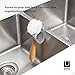 Umbra Sling Kitchen Sink Caddy Sponge Holder, Hangs Over Faucet or Divider, Single, Grey