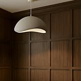 Wabi Sabi Pendant Light - Handmade Polystyrene Hanging Light Fixture for Kitchen Island - Adjustable Cord...