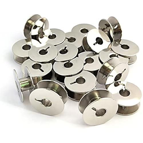 20pcs Metal L Bobbins Brother PR600 PR620 PR650 PR-1000 PQ1500 BERNINA 1000 1001