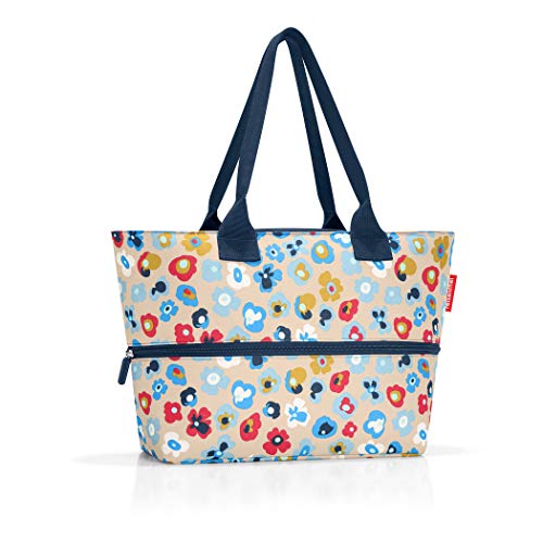 reisenthel Shopper E1, Expandable 2-in-1 Tote, Converts from Handbag to Oversized Carryall, Millefleurs