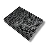 M&M Smartek Ballerbox/Pocketbox Black inkl. integriertem Spiegel, Röhrchen und Hack-Karten Plus Dosierer für Schnupftabak (Solar Beat Black)