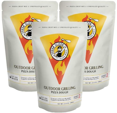Urban Slicer Pizza Worx, Outdoor Grilling Pizza Dough Mix, Make-At-Home Dough Kit, Crispy Thin Crust, 3 Bags, 13.4 oz Each, Makes 6 Crusts