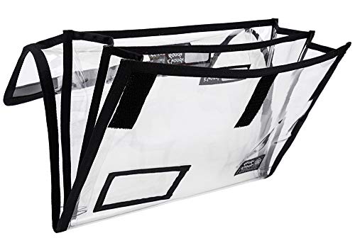 Rough Enough Plastic Expanding File Folders Organizer Accordion A4 Document Bag Pouch Large Manila Letter Size Magazine Holder 3 Pockets Dividers Case for Filing Office School Supplies Exam