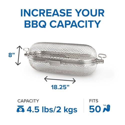 Napoleon Rotisserie Grill Basket - Stainless Steel, Fits Standard Spit Rods, Best For Wings, Fries And Roasted Veggies by Napoleon - Image 4