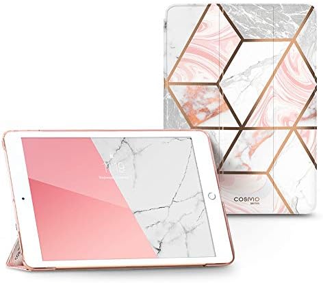 i-Blason Cosmo Lite Case for iPad 9th/8th/7th Generation, iPad 10.2 (2021/2020/2019), Slim Trifold Stand Smart Case Translucent Hard Back Protective Cover with Auto Sleep/Wake (Marble)