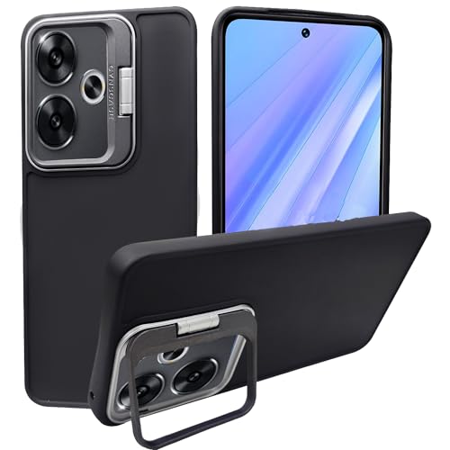 Image of A rtistque Silicone Back Cover Case for Infinix Smart 8 HD with Camera Stand | Shockproof TPU | Stylish Protective Design | Slim Fit | Ultra Matte |Infinix Smart 8 HD Back Cover - Black