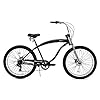Tracer Avalon 26 & 29 Inch Beach Cruiser Bike for Adult Men & Women, 1/7-Speed Disc Brake 3.0 Fat tire Low Step-Through Frame Hybrid Bike (GT Fork-7speed(with disc Brake), 29" Black) #1