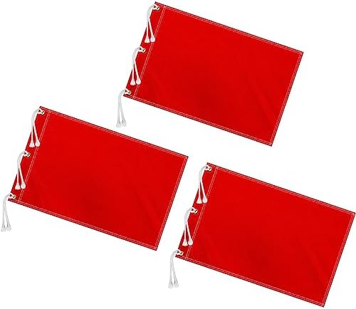 3 Pcs Grommets Golf Flag with Securing Ropes Putting Green Flags for Yard 20″ L x 13″ H Nylon Golf Pin Flags Portable Golf Target Flags for Indoor Outdoor Backyard Garden Golf Course Practice