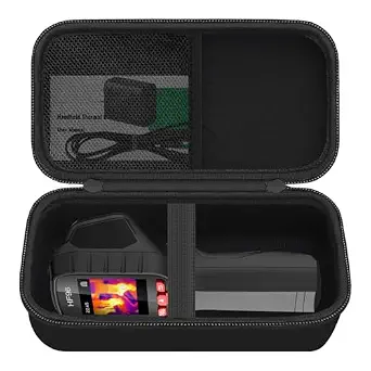 Hard Case for HSFTOOLS HF96V / HF96 Thermal Imaging Camera - Portable, Shockproof, with Handle Strap, Mesh Pocket & Elastic Straps