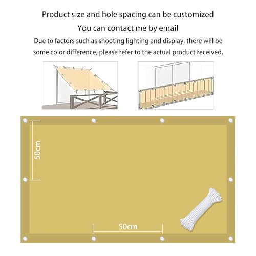Voile d'ombrage jaune sable de qualité supérieure 2,4 x 3,5 m extérieur - 8