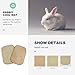 Yardwe Pet Cooling Pad for Small Animals 11.8X7.9 Inch Natural Woven Rattan Mat Cooling Bed for Rabbits Guinea Pigs Bunny Chinchillas