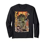 Japanese Japan Kaiju Gemüse Brokkoli Anime Langarmshirt