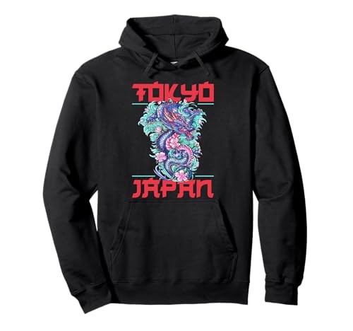 Japanese Gifts - Tokyo Dragon Asian Retro 80s Style Japan Pullover Hoodie