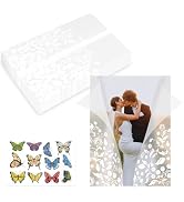 48 Pack Pre-Folded Vellum Jackets for 5x7 Invitations, 135gsm Semi-Clear White Flower Wedding Inv...