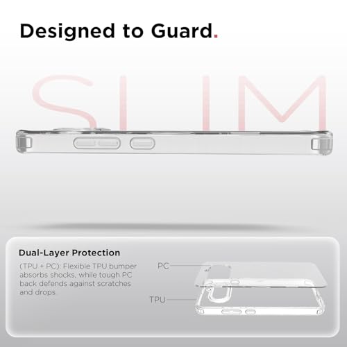 Image of RIGGEAR Shockproof Clear Hybrid Armor Back Cover Case Compatible with Nothing Phone 4a 5G (Transparent PC and TPU Bumper)